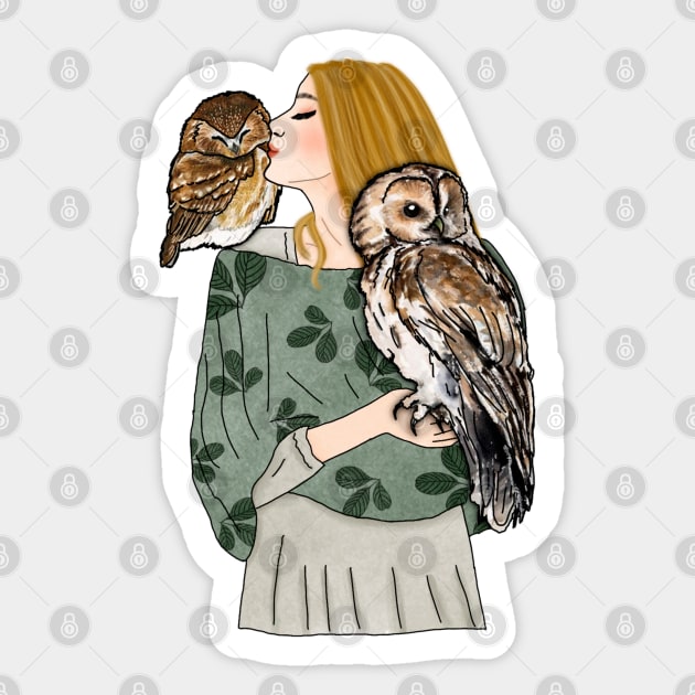 Owl lover Sticker by piscoletters